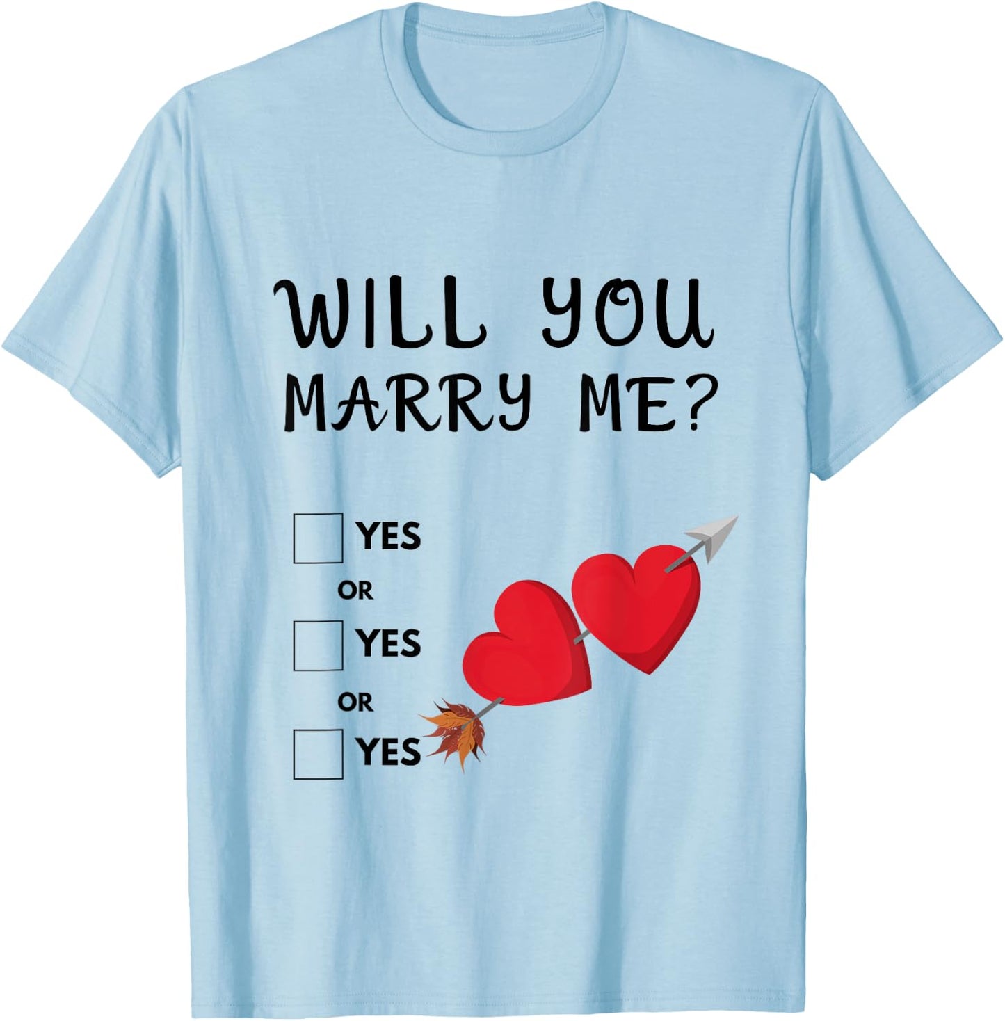 Heiratsantrag - Will you marry me ? Hochzeitsantrag T-Shirt - T-Shirt | Light Blue