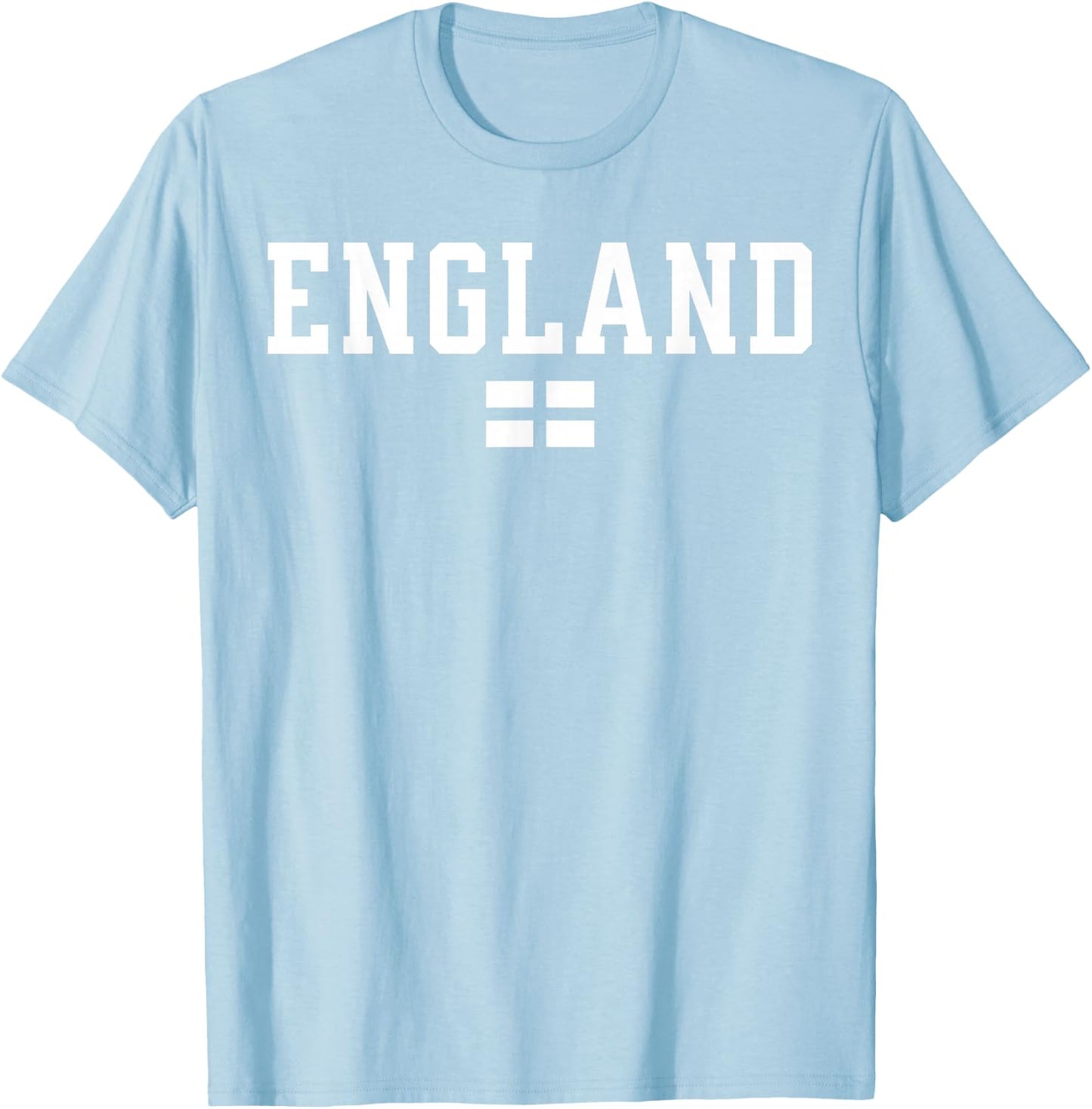 England English Flag White Red T-Shirt - T-Shirt | Light Blue