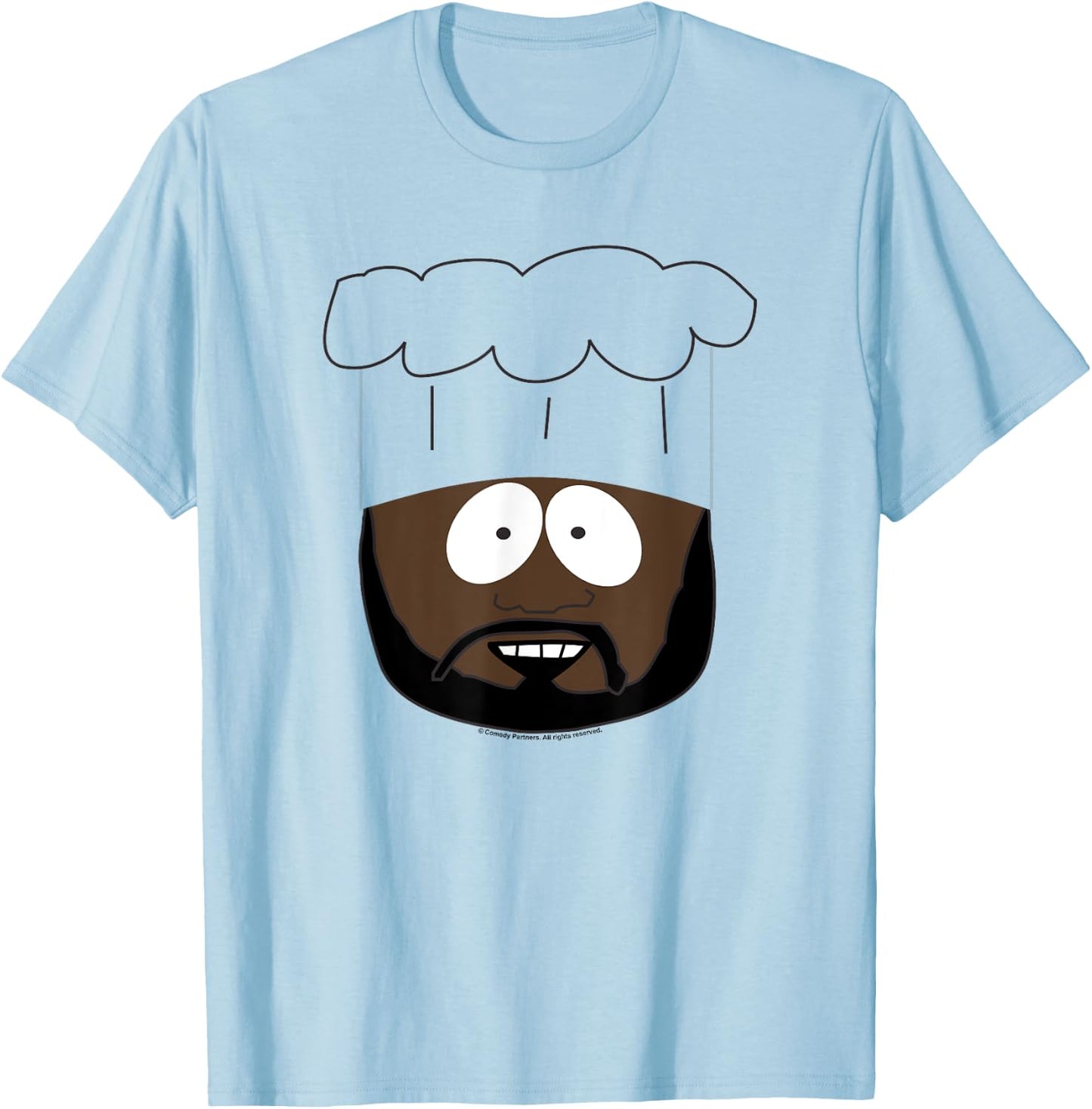 South Park Chef Smile Face Halloween T-Shirt - T-Shirt | Light Blue