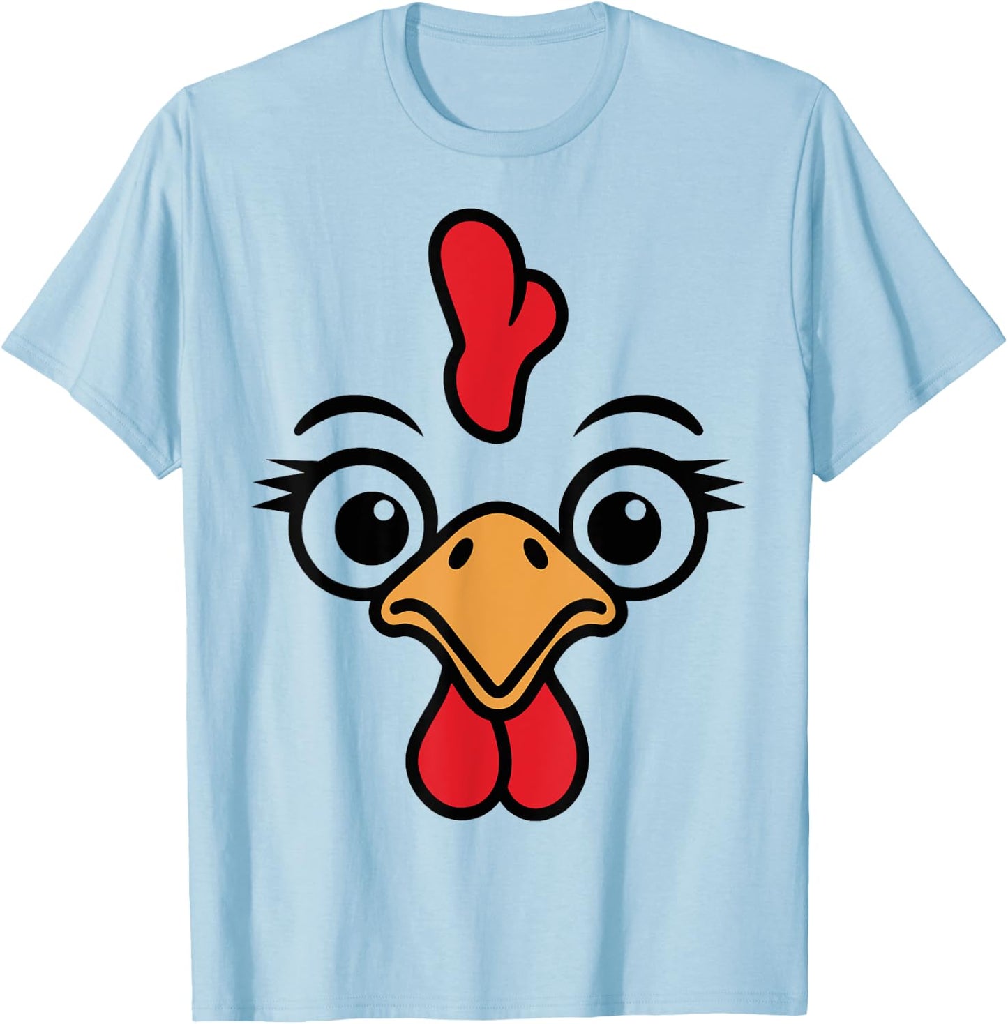 Chicken Face T-Shirt - T-Shirt | Light Blue