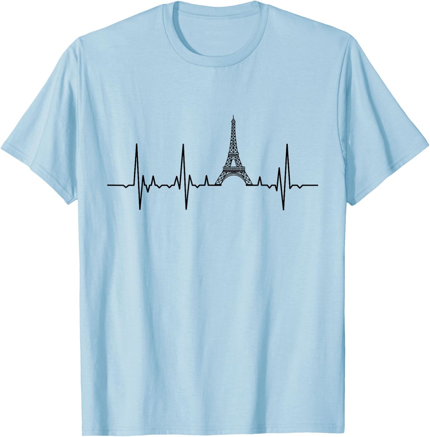 Eiffelturm Herzschlag Paris Herzklopfen Frankreich T-Shirt - T-Shirt | Light Blue