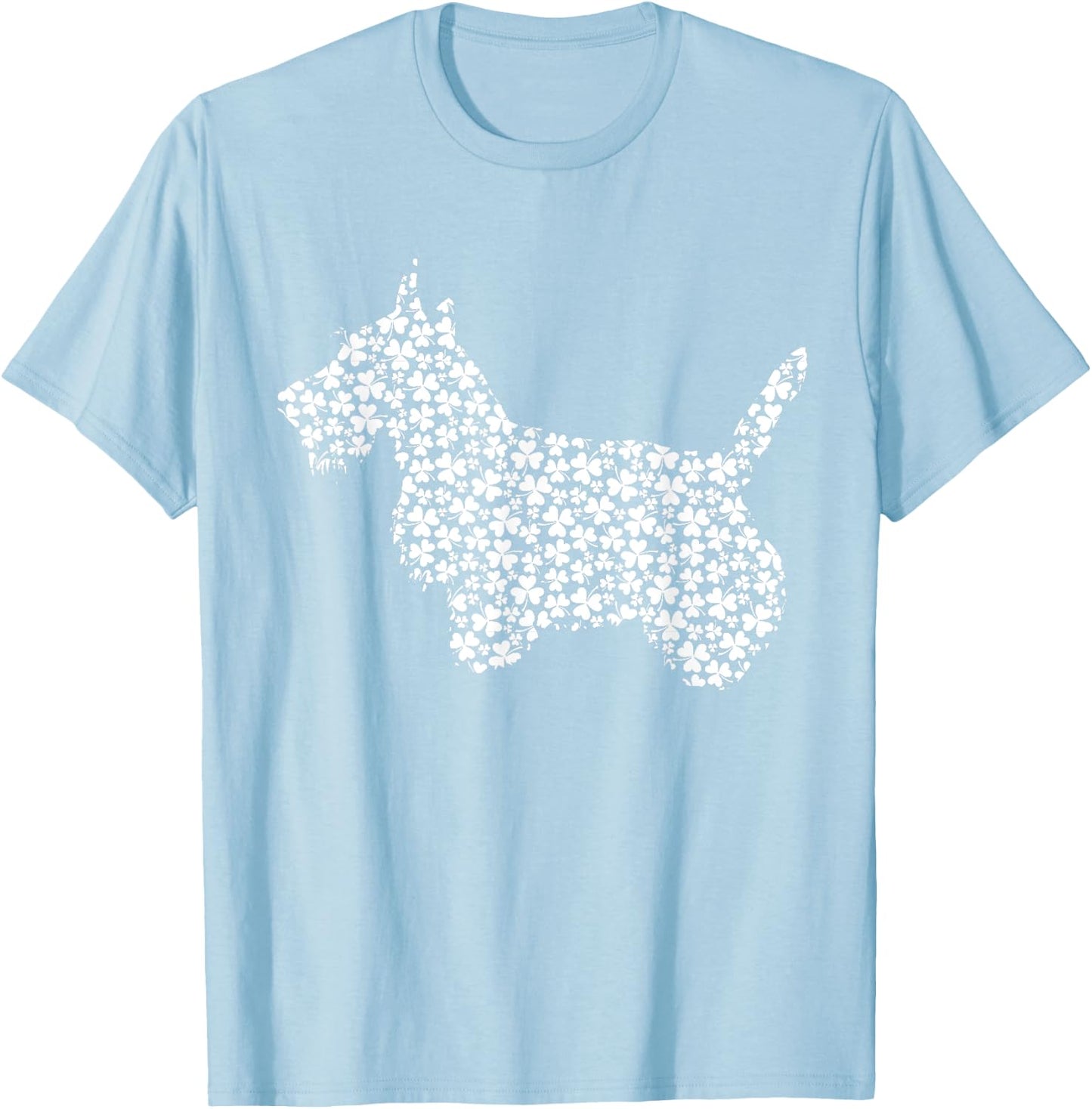 Scottish Terrier Dog Cute Shamrock St Patricks Day T-Shirt - T-Shirt | Light Blue