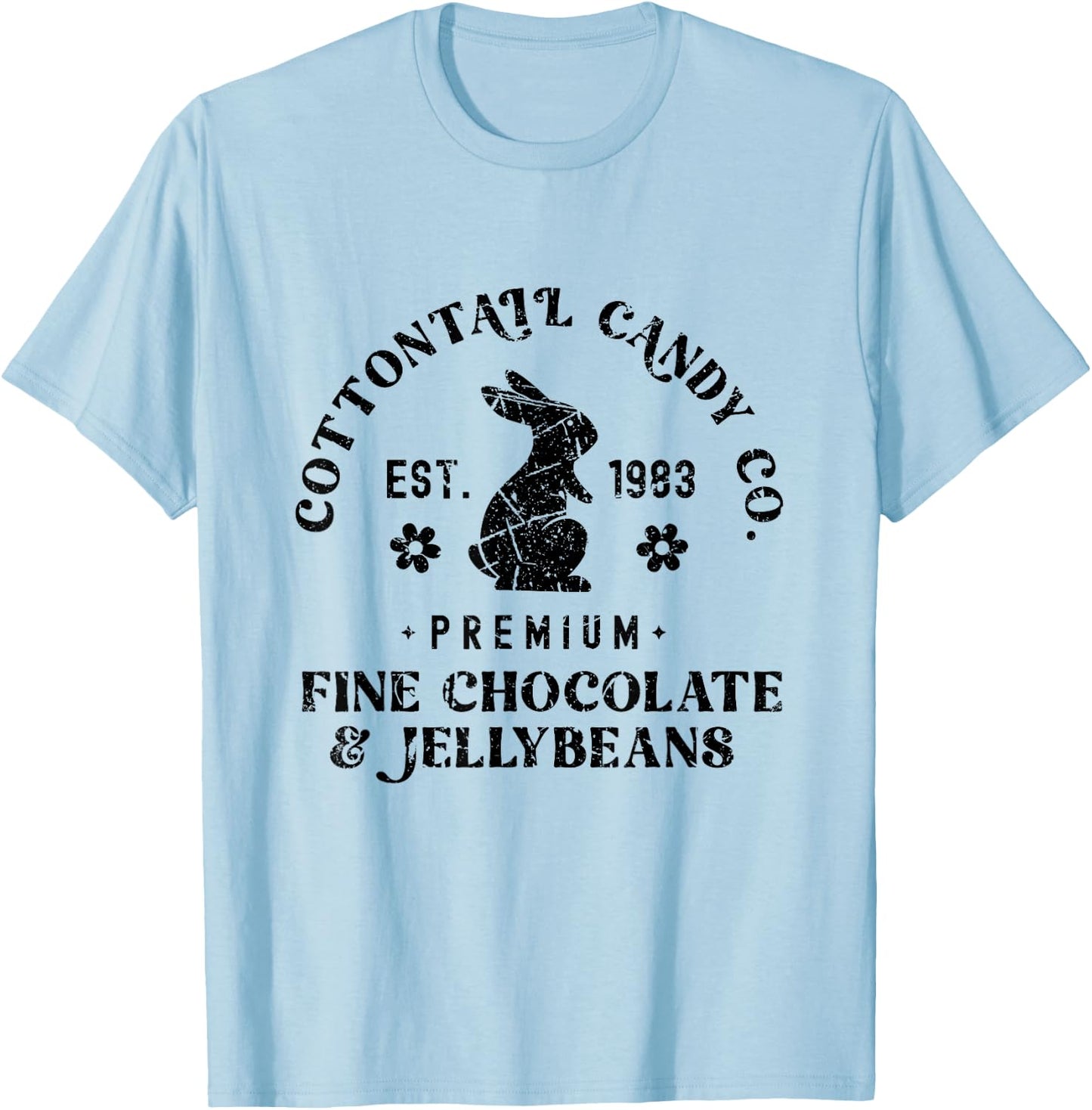 Cotton Tale Candy Co. Vintage Funny Springtime Easter T-Shirt - T-Shirt | Light Blue