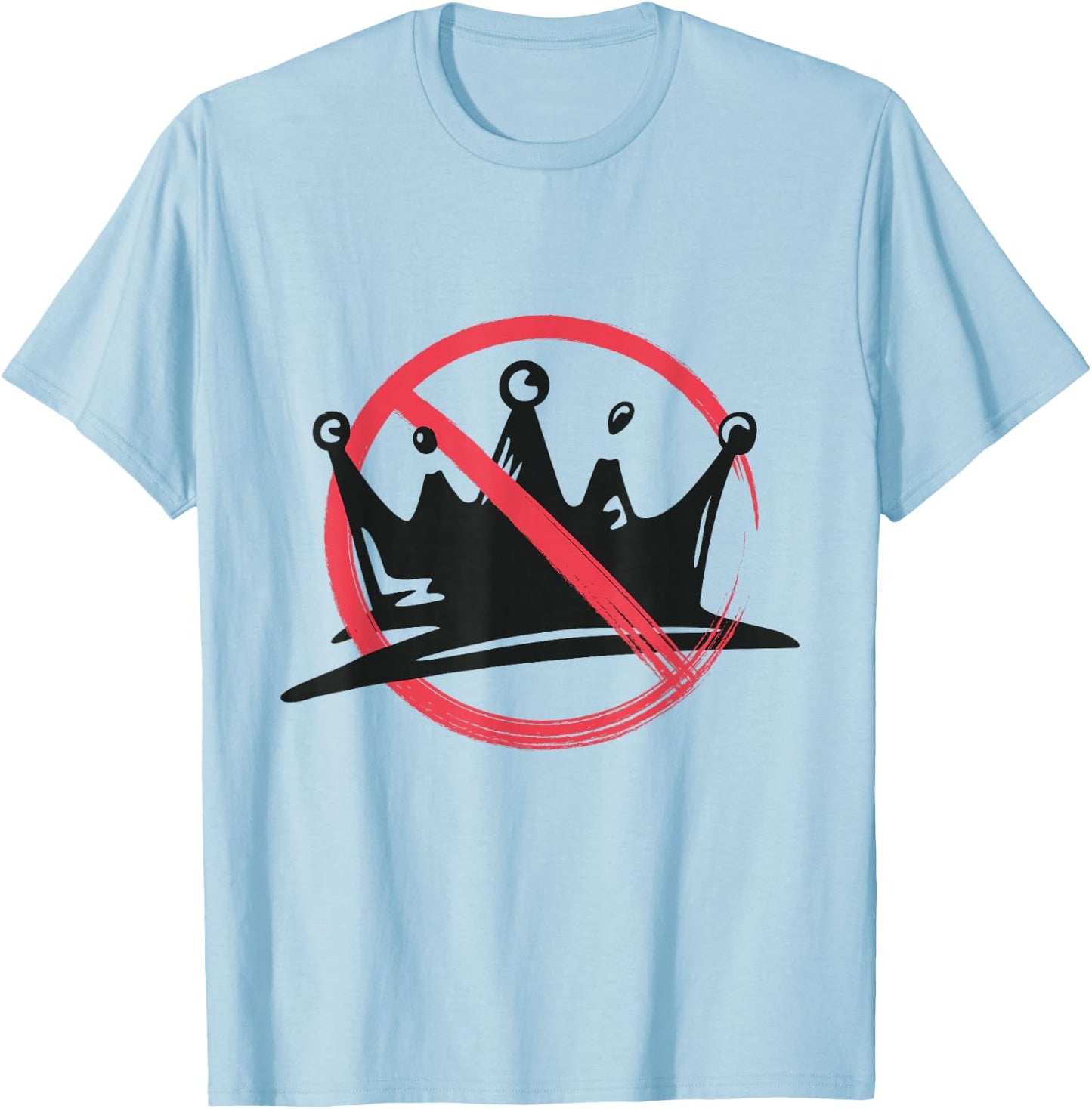 No Kings Two Sided Front Back Nope Vintage T-Shirt - T-Shirt | Light Blue