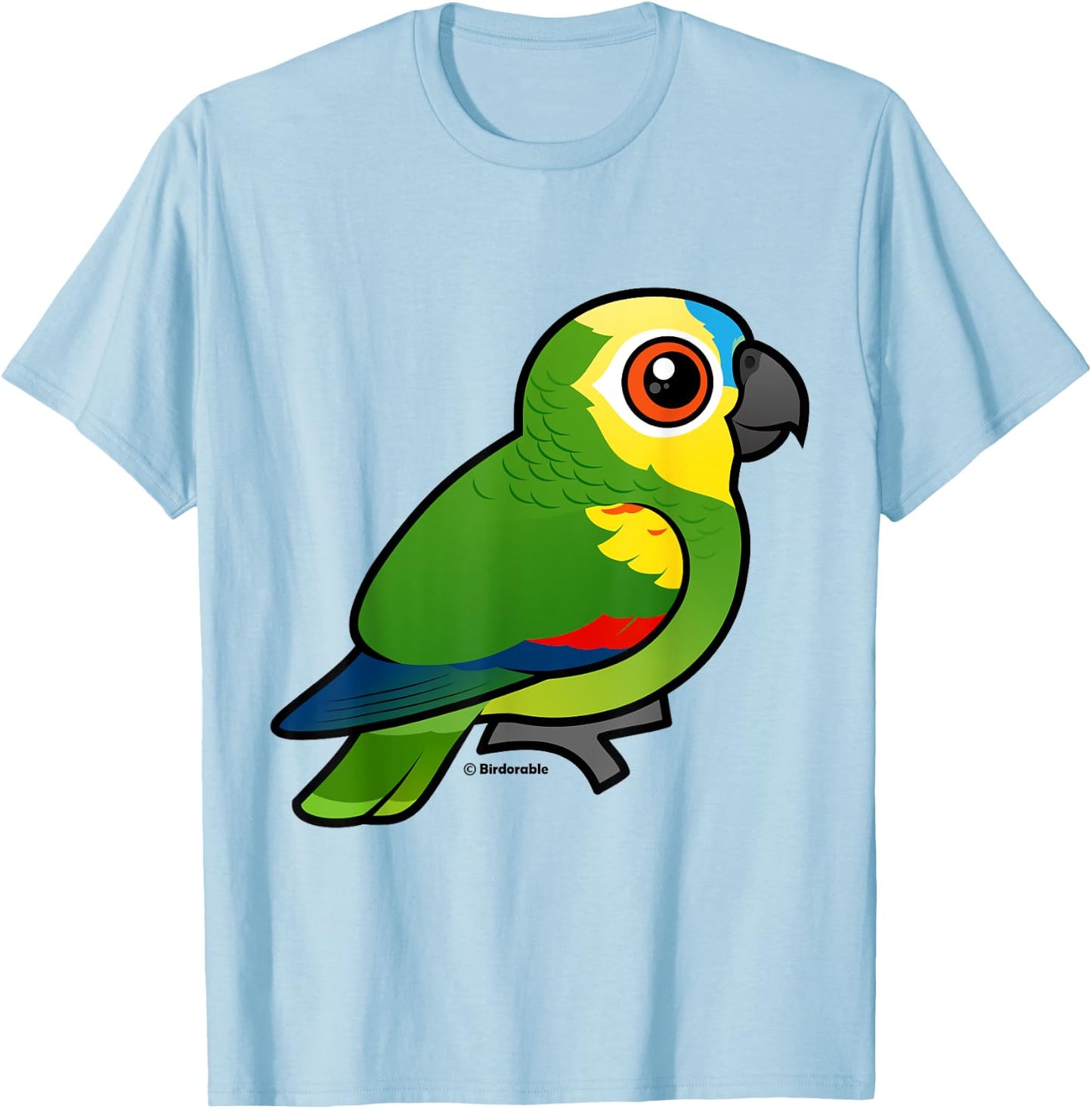Cute Cartoon Blue-fronted Parrot Birdorable Conure Bird T-Shirt - T-Shirt | Light Blue