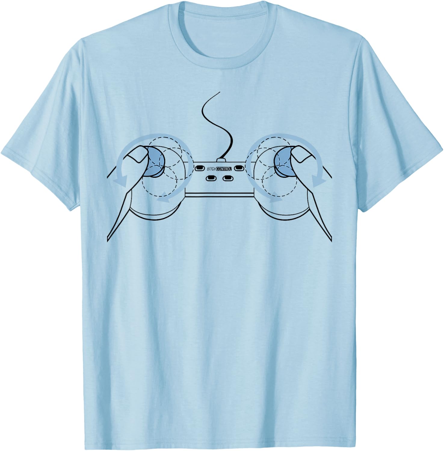 Damen Boob Controller Fun T-Shirt - T-Shirt | Light Blue