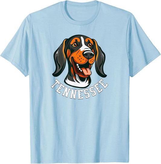 Tennessee Dog Sport Lovers | Tennessee Fan Coonhound T-Shirt - T-Shirt | Light Blue