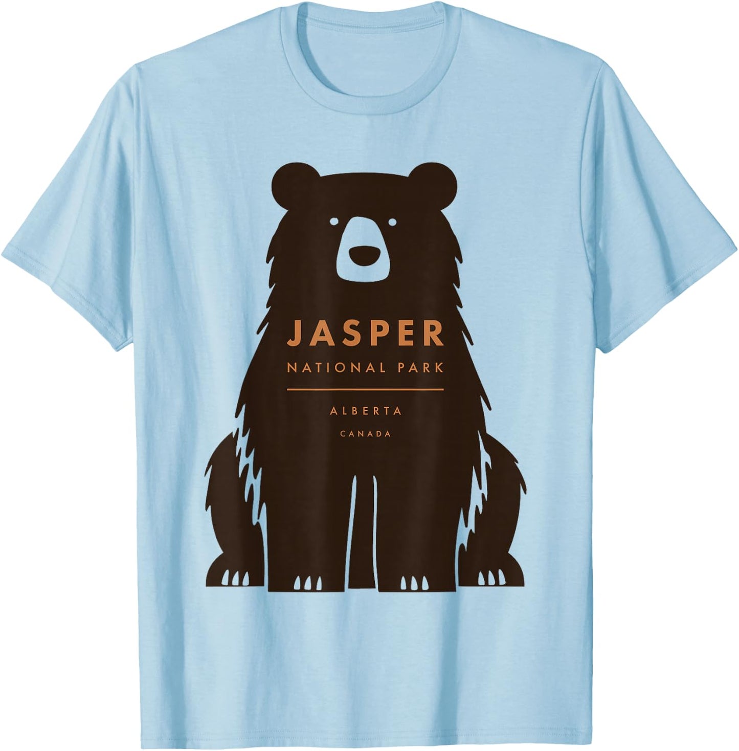 Jasper National Park Alberta Canada Retro Vintage Bear T-Shirt - T-Shirt | Light Blue