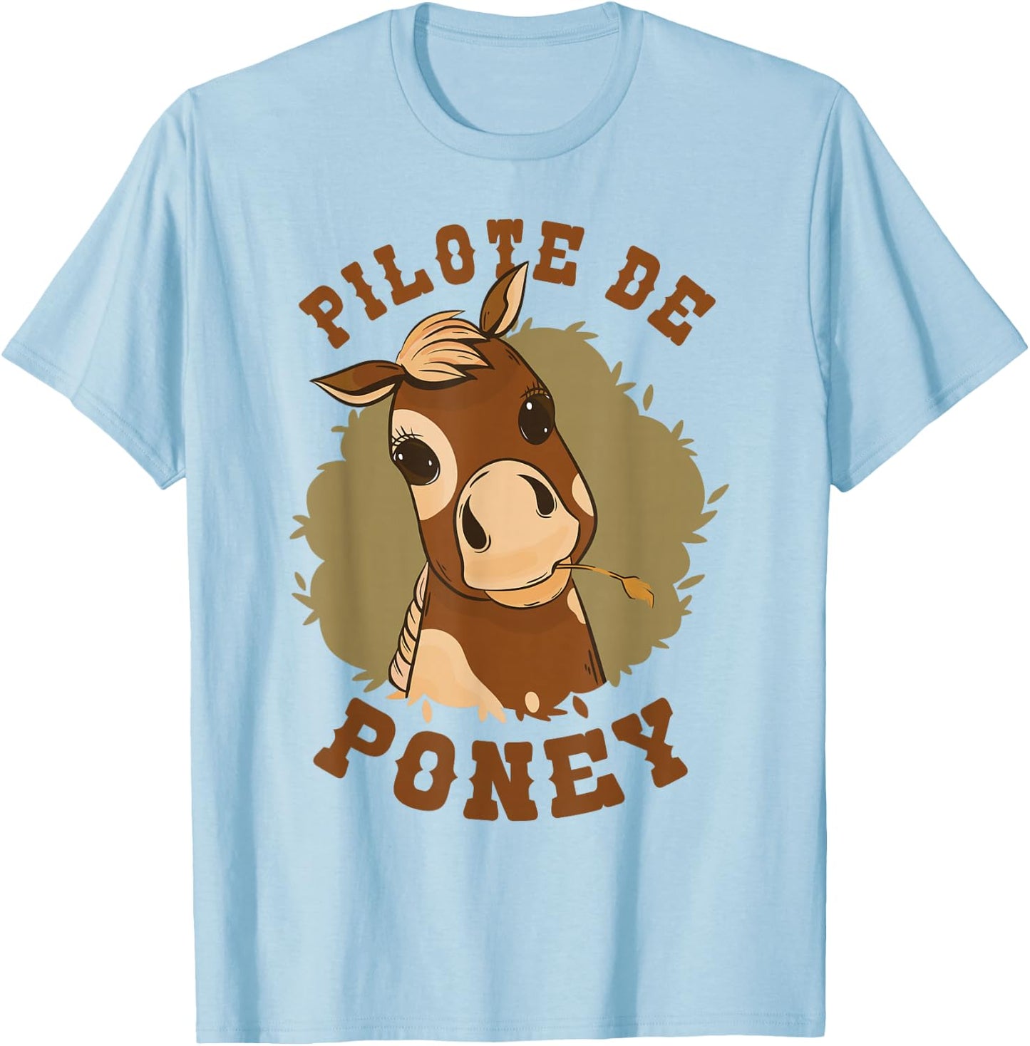 Girl Horse Riding Pony Pilot Girl Horses T-Shirt - T-Shirt | Light Blue