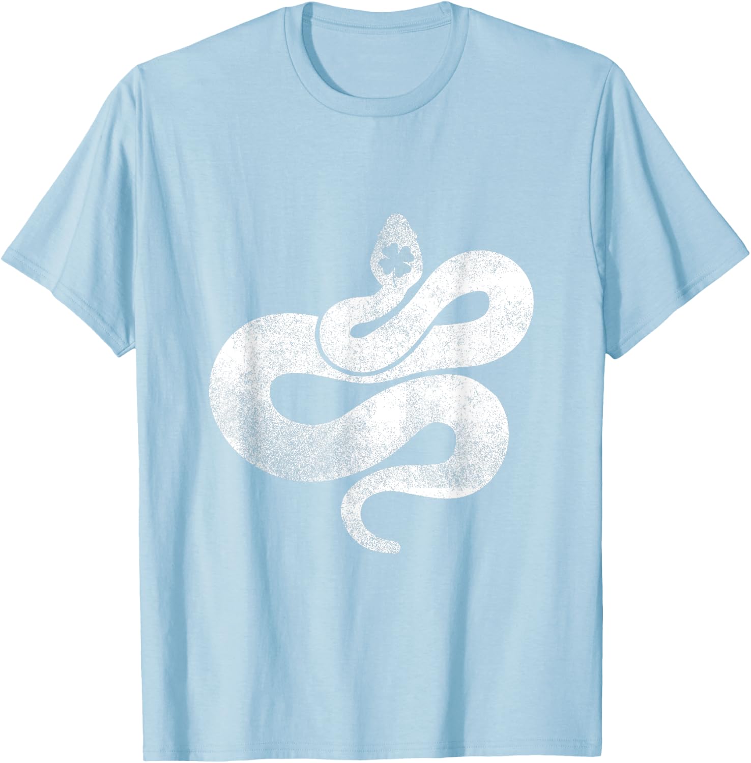 Snake Silhouette Lucky Shamrock St. Patrick's Day T-Shirt - T-Shirt | Light Blue