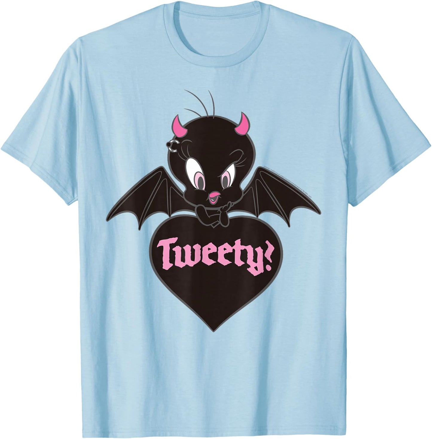 Looney Tunes Tweety Devil Heart T-Shirt - T-Shirt | Light Blue