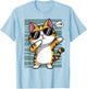Funny Funny Cat Boy Girl Dab Dabbing Cat , white, S T-Shirt - T-Shirt | Light Blue
