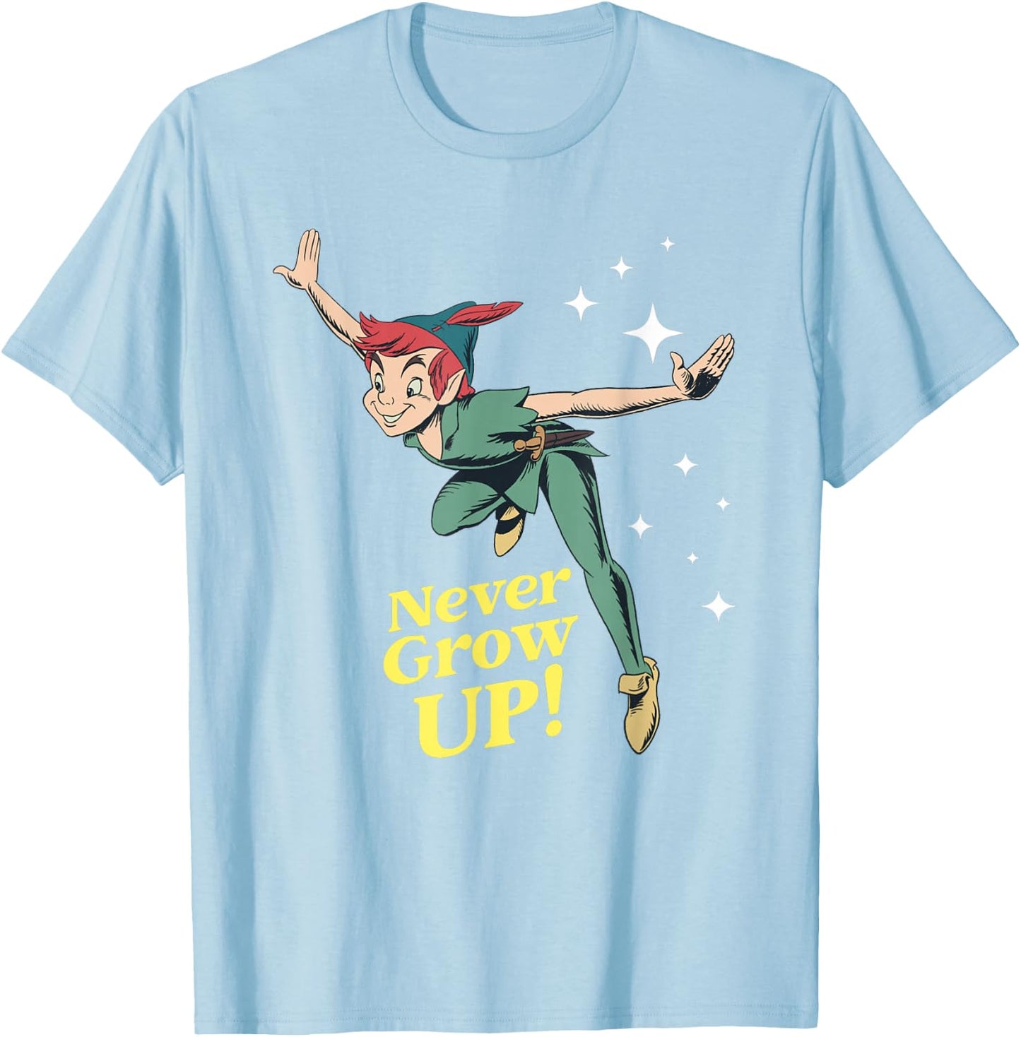 Peter Pan Never Grow Up! T-Shirt - T-Shirt | Light Blue