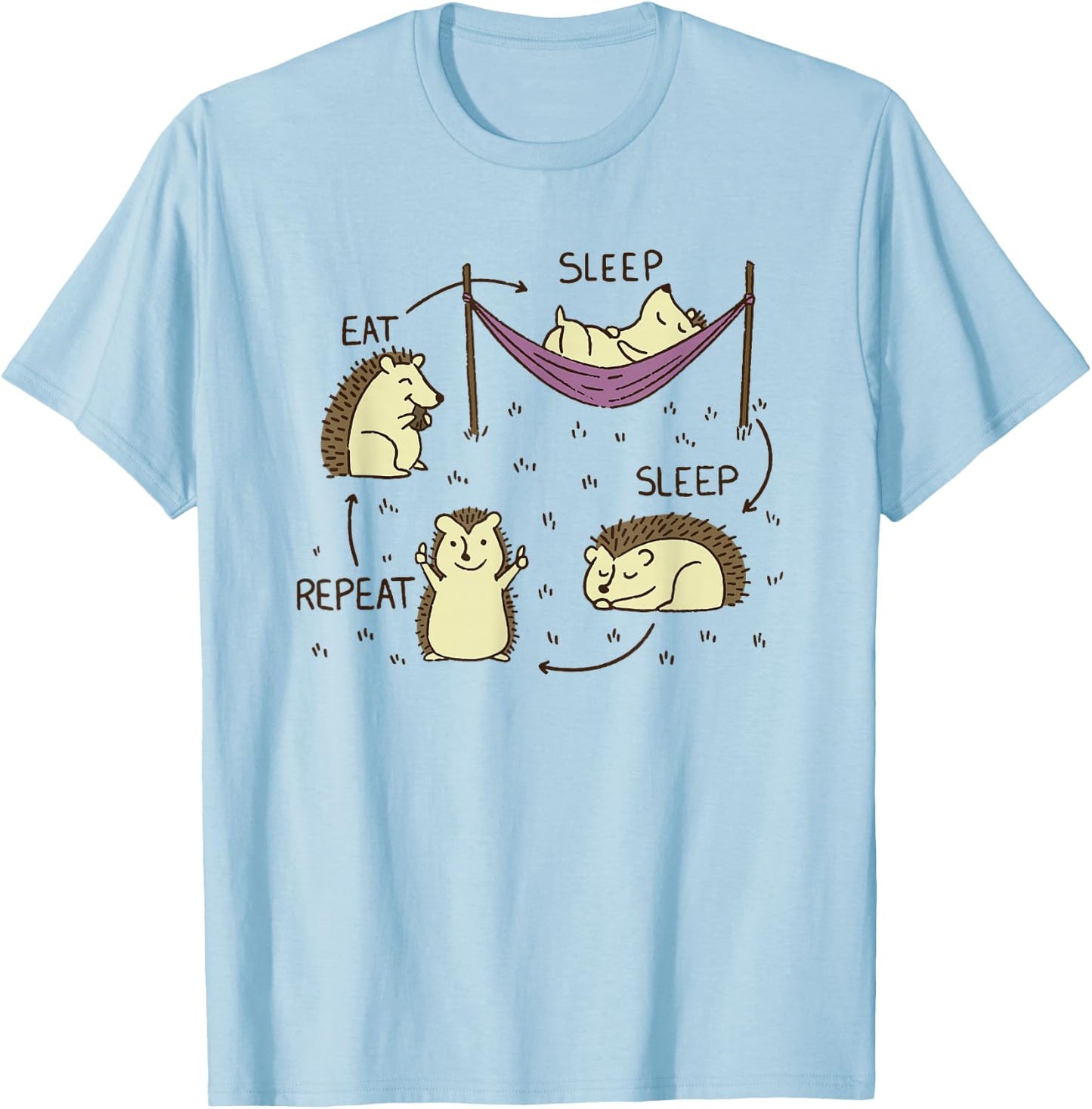 Hedgehog cute Hedgehogs T-Shirt - T-Shirt | Light Blue