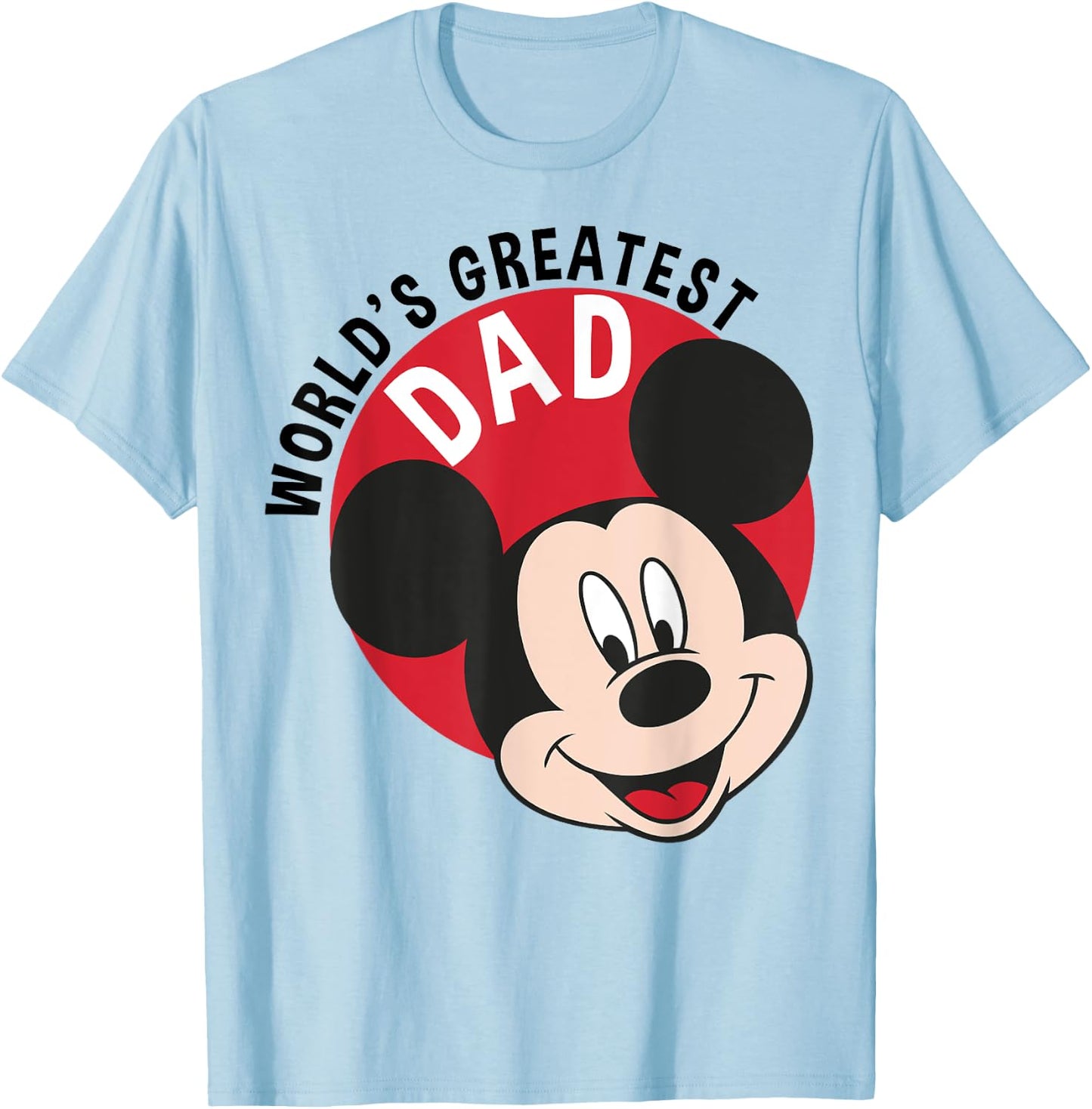 Disney Mickey Mouse: The World's Best Dad for Father's Day T-Shirt - T-Shirt | Light Blue
