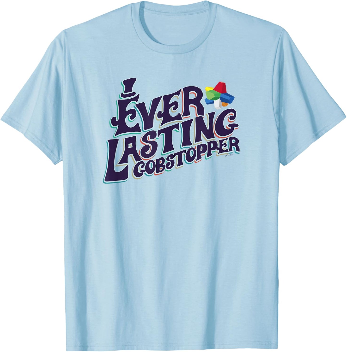 Willy Wonka And The Chocolate Factory Lasting Gobstopper T-Shirt - T-Shirt | Light Blue