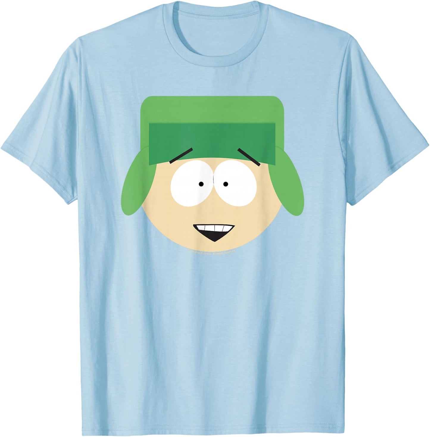 South Park Kyle Smile Face Halloween T-Shirt - T-Shirt | Light Blue