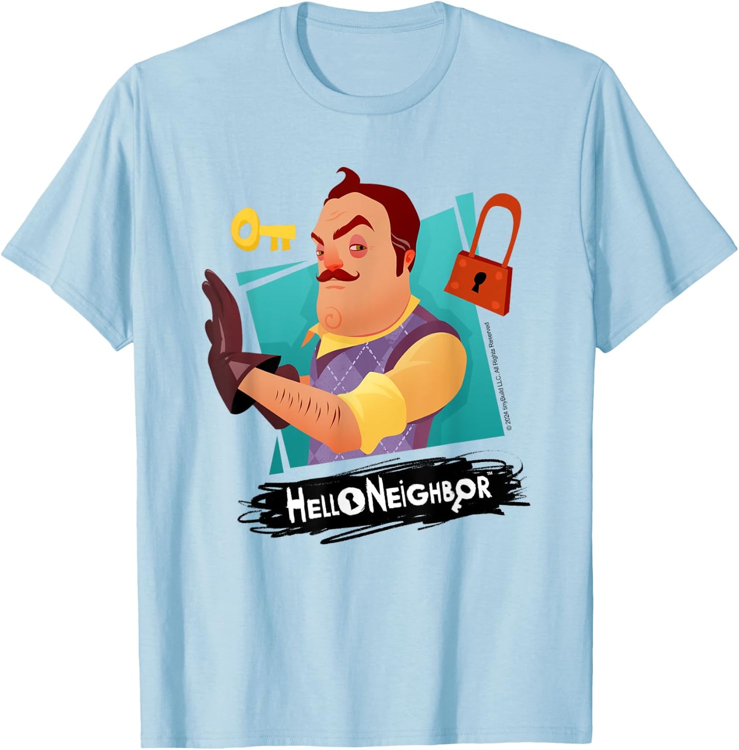 Hello Neighbor - Designs liés au jeu T-Shirt - T-Shirt | Light Blue