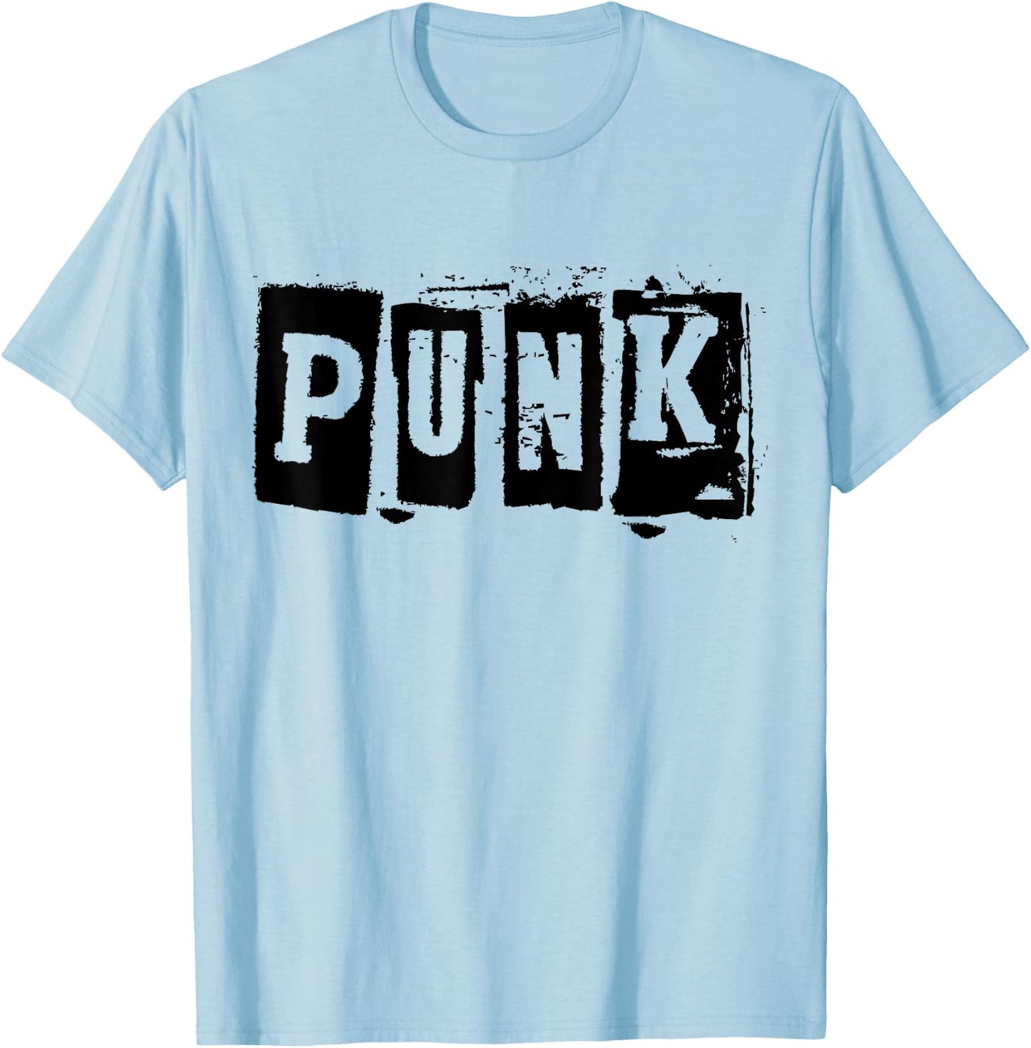 Punk Clothing | Alternative Punk Music Shirt | Punk Rock , White T-Shirt - T-Shirt | Light Blue