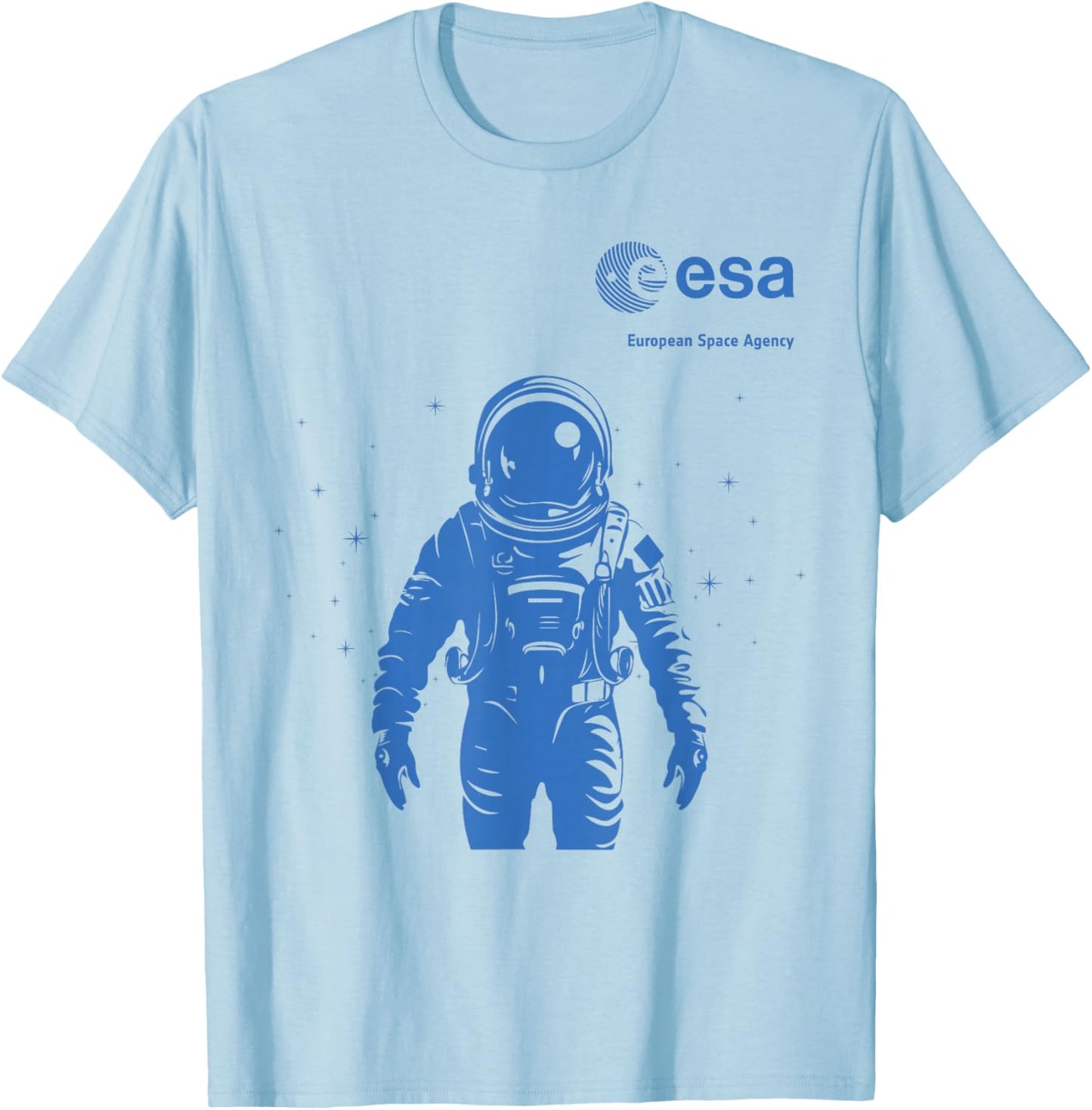 ESA European Space Agency Astronaut , White T-Shirt - T-Shirt | Light Blue