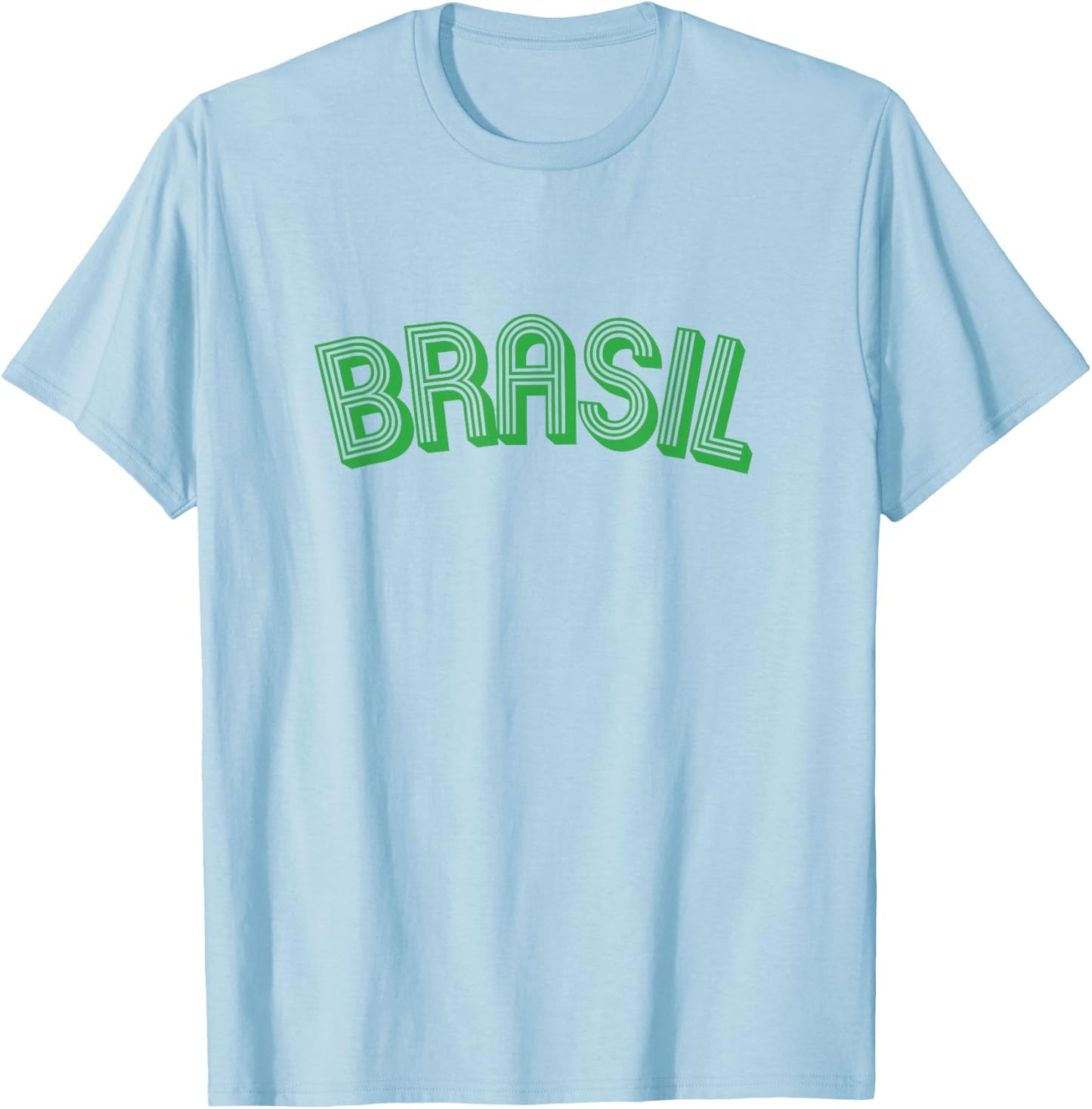 Brasil Souvenirs Brazil Yellow Gifts Brazilian Fans Retro T-Shirt - T-Shirt | Light Blue