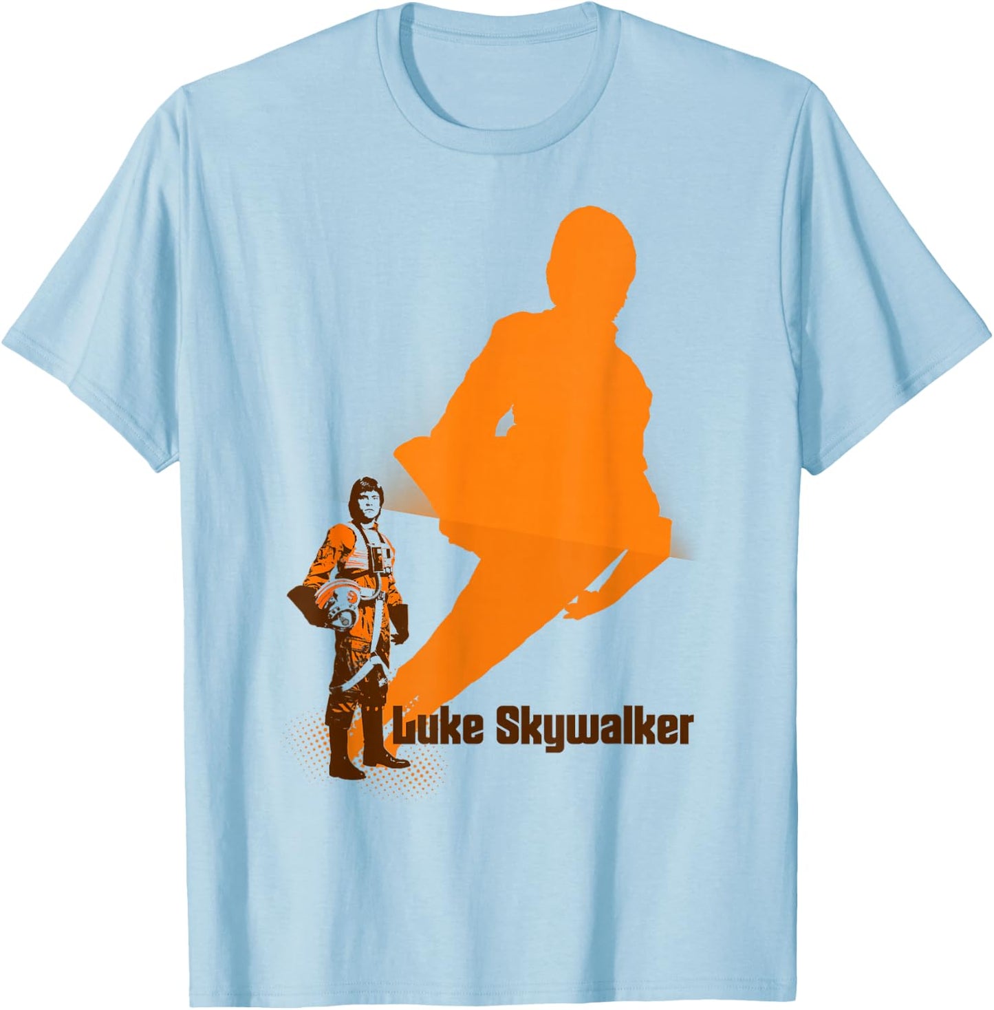 Star Wars Luke Skywalker Tall Shadow T-Shirt - T-Shirt | Light Blue