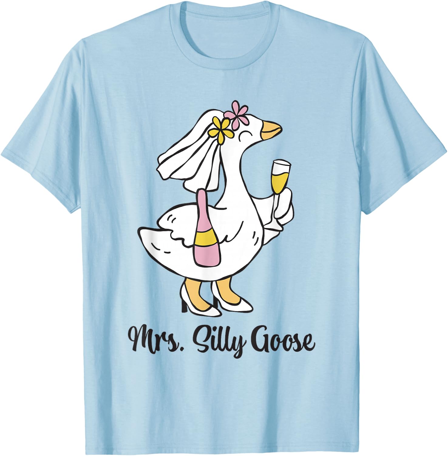 Mr And Mrs Silly Goose T-Shirt - T-Shirt | Light Blue