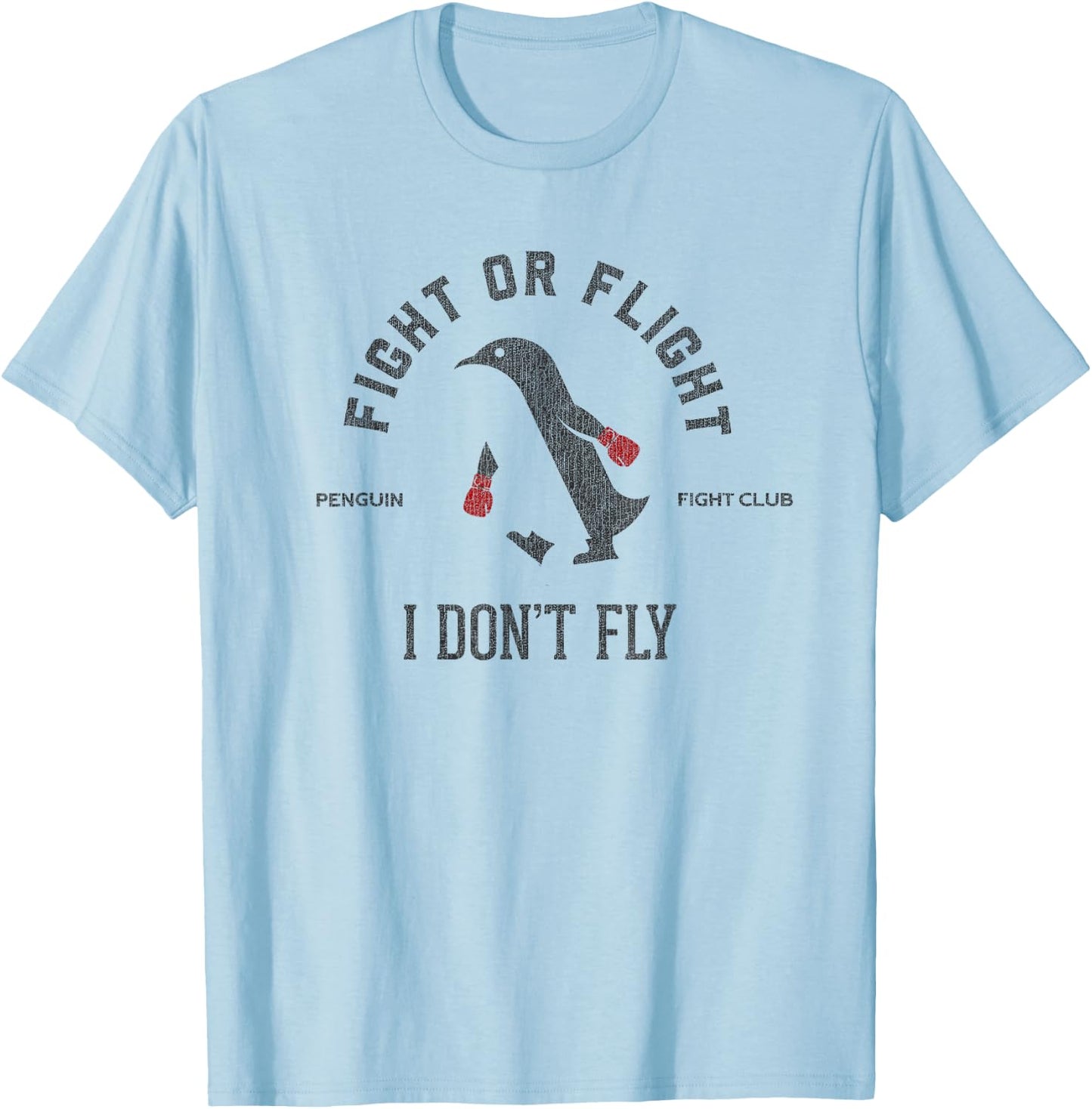 Funny vintage penguin boxing motivation T-Shirt - T-Shirt | Light Blue