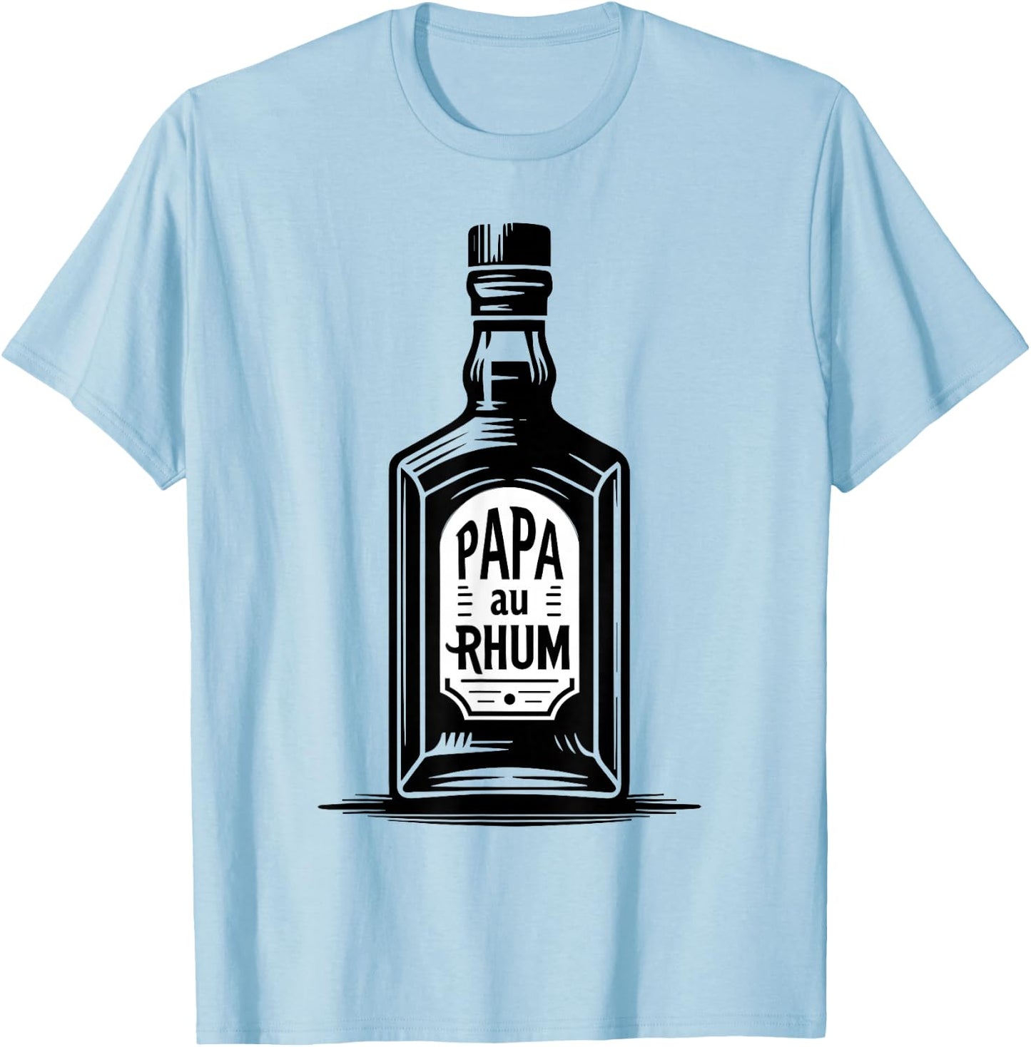 Papa Au Rhum Funny Gift Aperitif Vintage T-Shirt - T-Shirt | Light Blue