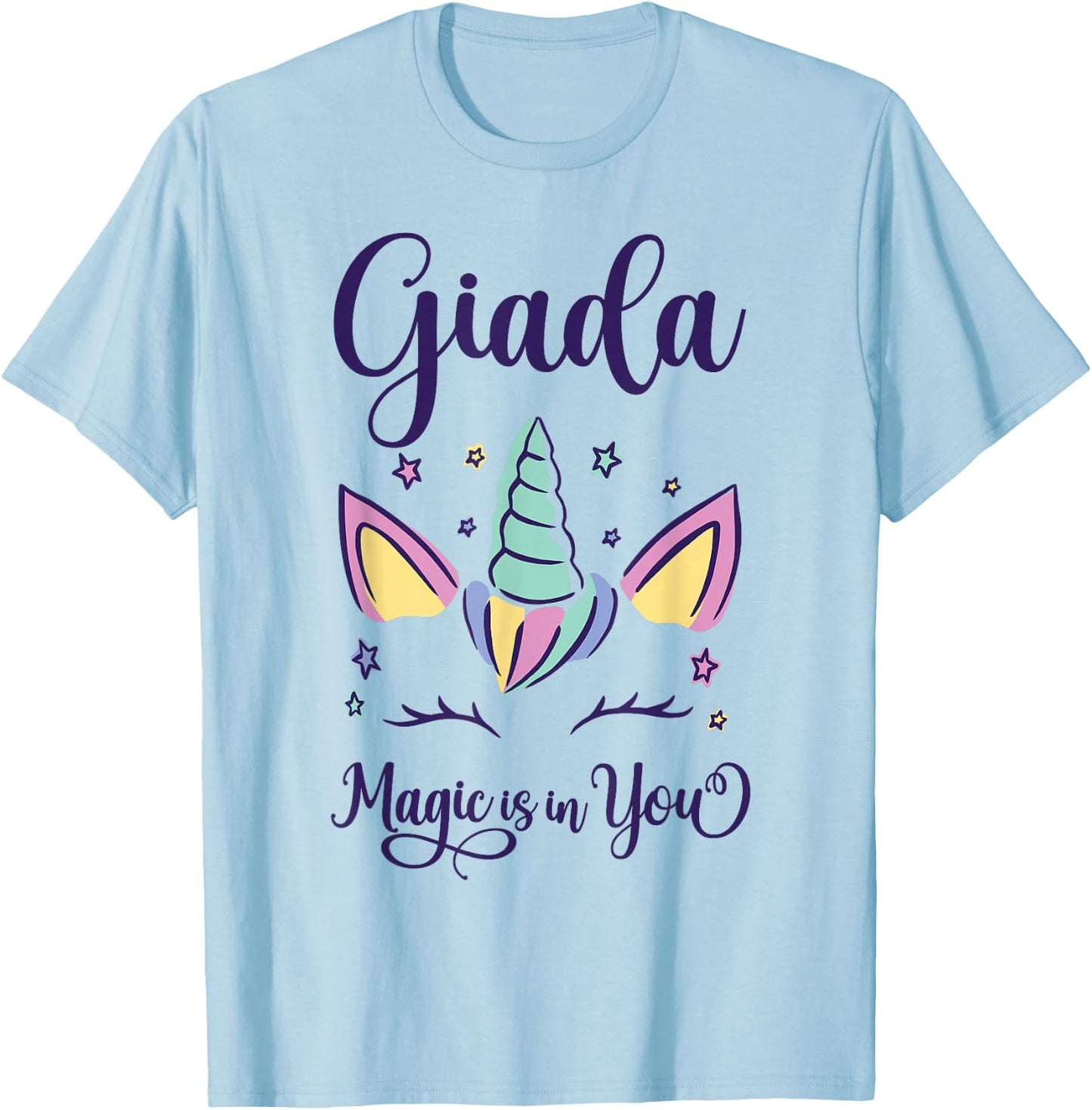 First Name Giada Personalized Giada T-Shirt - T-Shirt | Light Blue