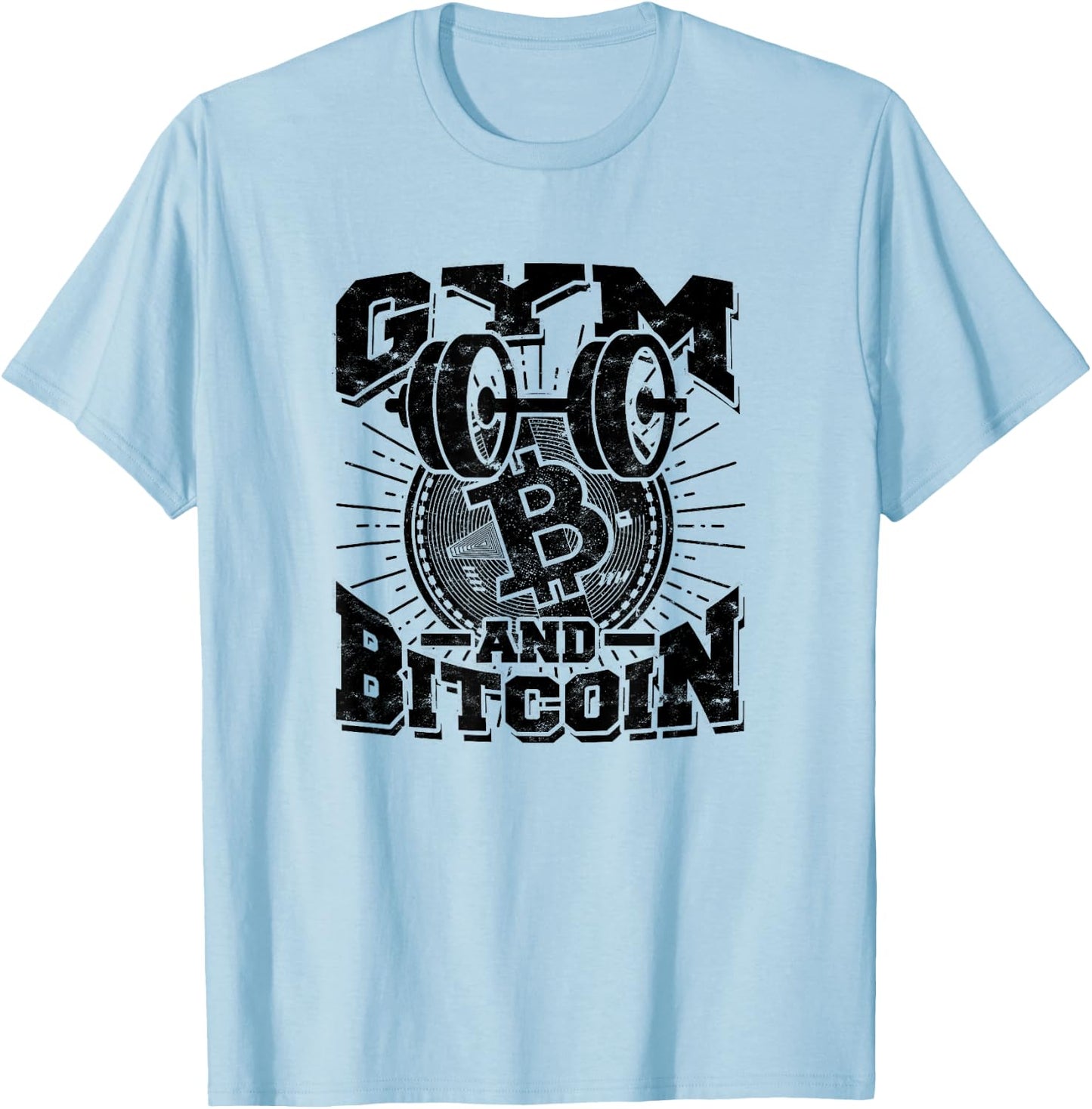 Gym and bitcoin – Btc, Crypto, blockchain trading T-Shirt - T-Shirt | Light Blue