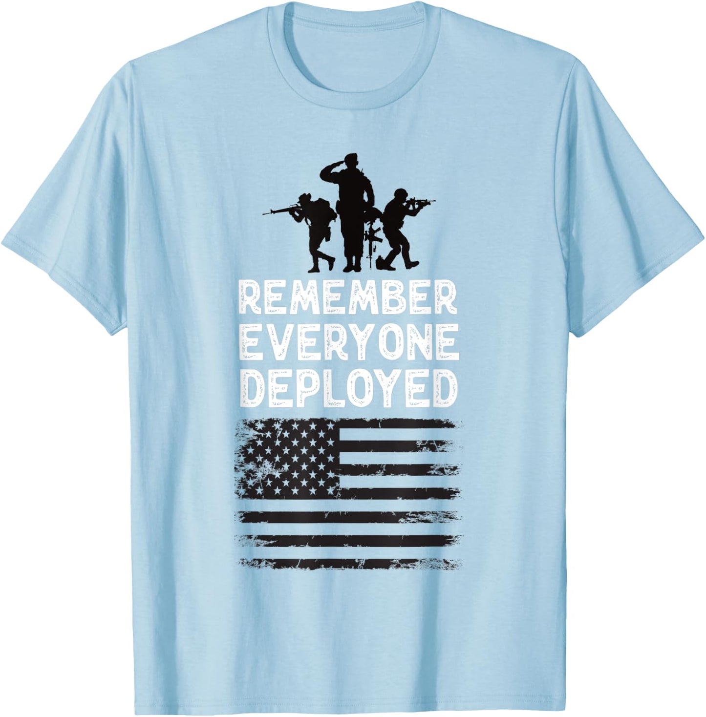 Remember Everyone Deployed Red Friday Military Support US T-Shirt - T-Shirt | Light Blue