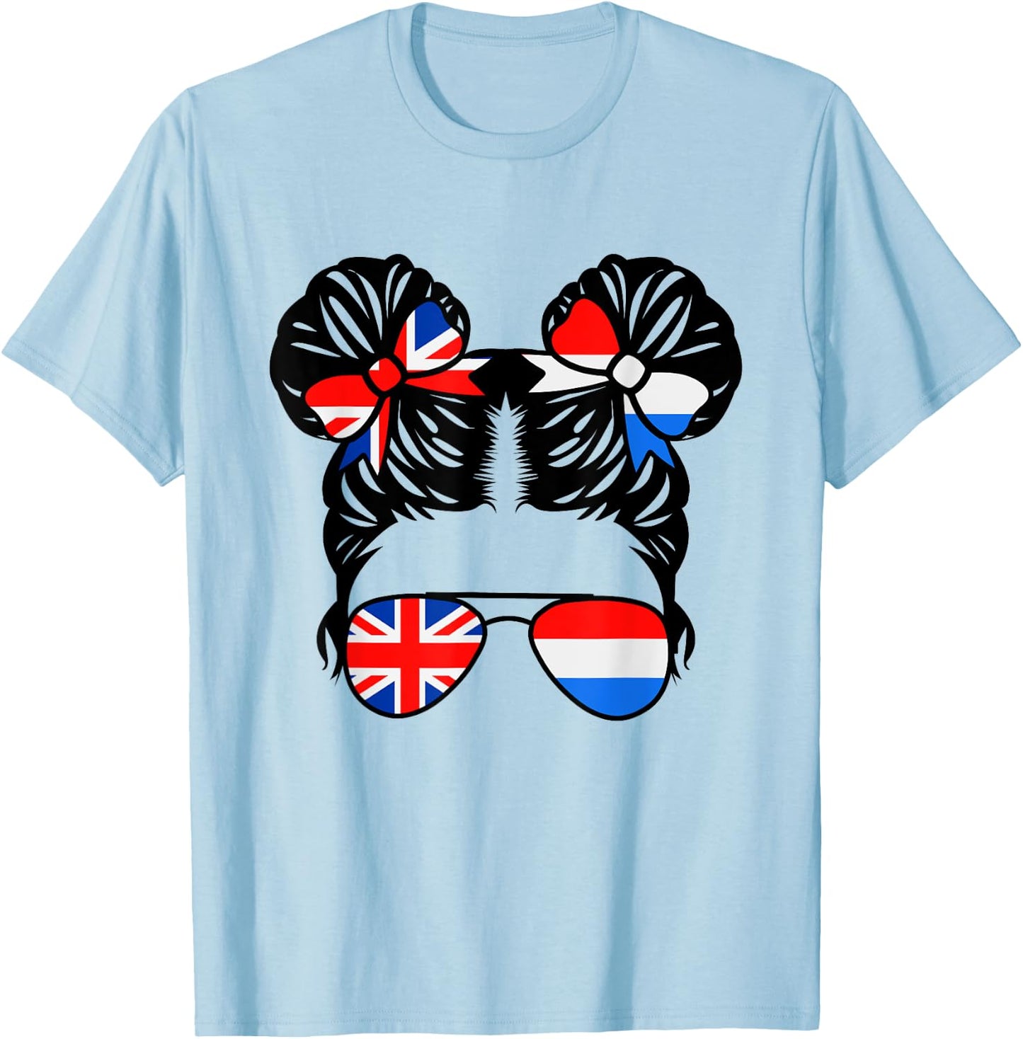 Half British Half Dutch Girl British Kids Heritage T-Shirt - T-Shirt | Light Blue