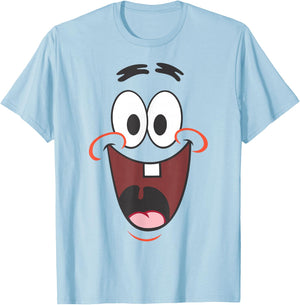 Spongebob Squarepants Patrick Big Face Smile T-Shirt - T-Shirt | Light Blue