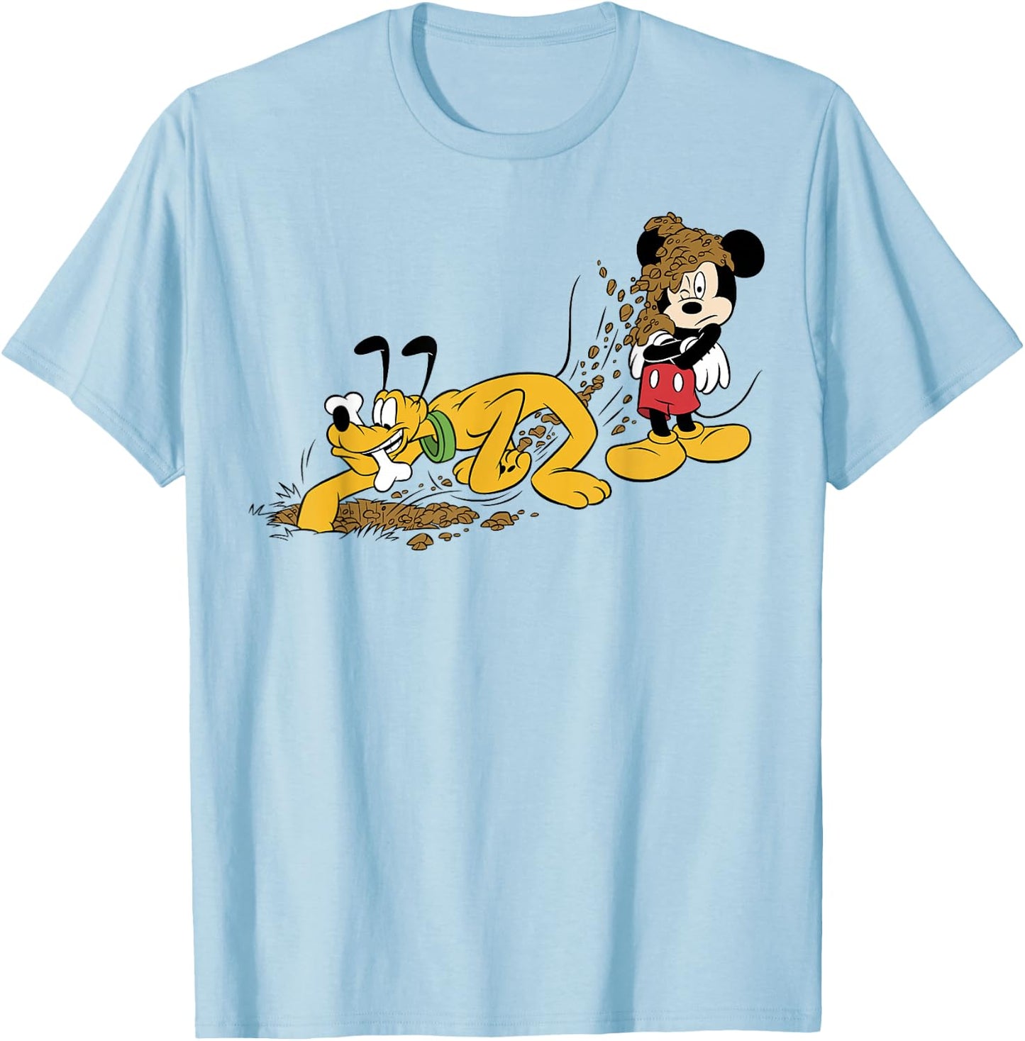 Disney Mickey And Friends Mickey & Pluto Digging T-Shirt - T-Shirt | Light Blue