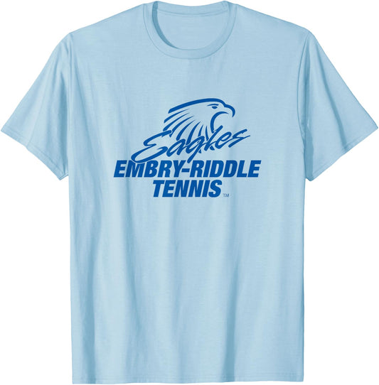 Embry-Riddle Aeronautical Eagles Tennis Sports Fan T-Shirt - T-Shirt | Light Blue
