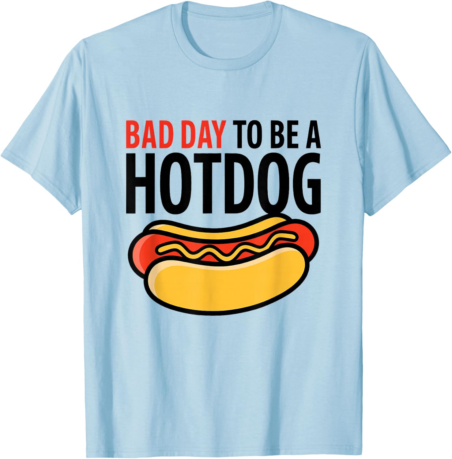 Bad Day to Be a Hotdog Funny 4th of July Kids Men T-Shirt - T-Shirt | Light Blue