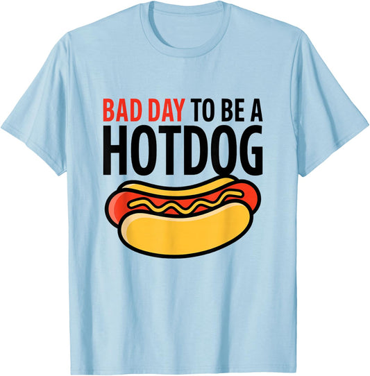 Bad Day to Be a Hotdog Funny 4th of July Kids Men T-Shirt - T-Shirt | Light Blue