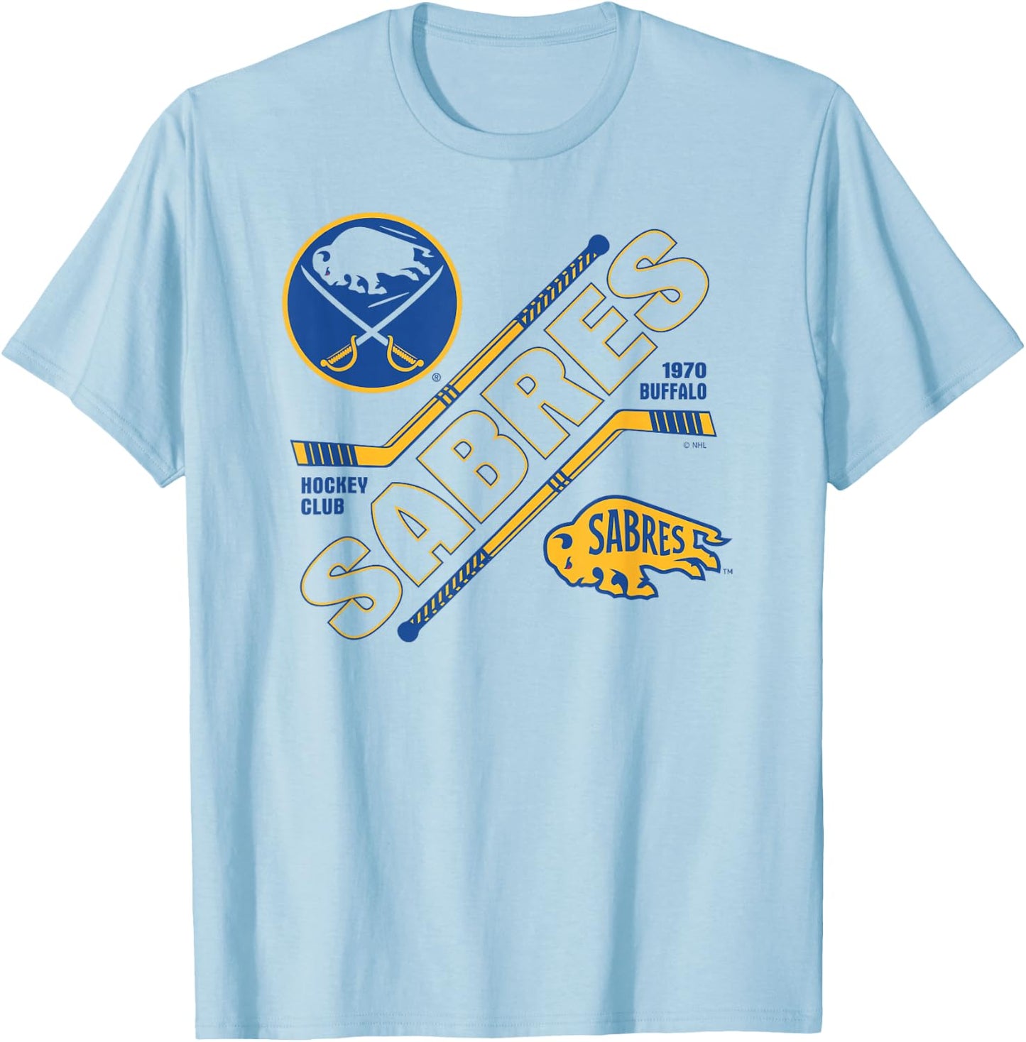 Buffalo Sabres Force White Officially Licensed T-Shirt - T-Shirt | Light Blue