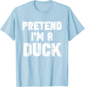 Halloween Pretend I'm A Duck Costume Funny Lazy Kids Adult T-Shirt - T-Shirt | Light Blue