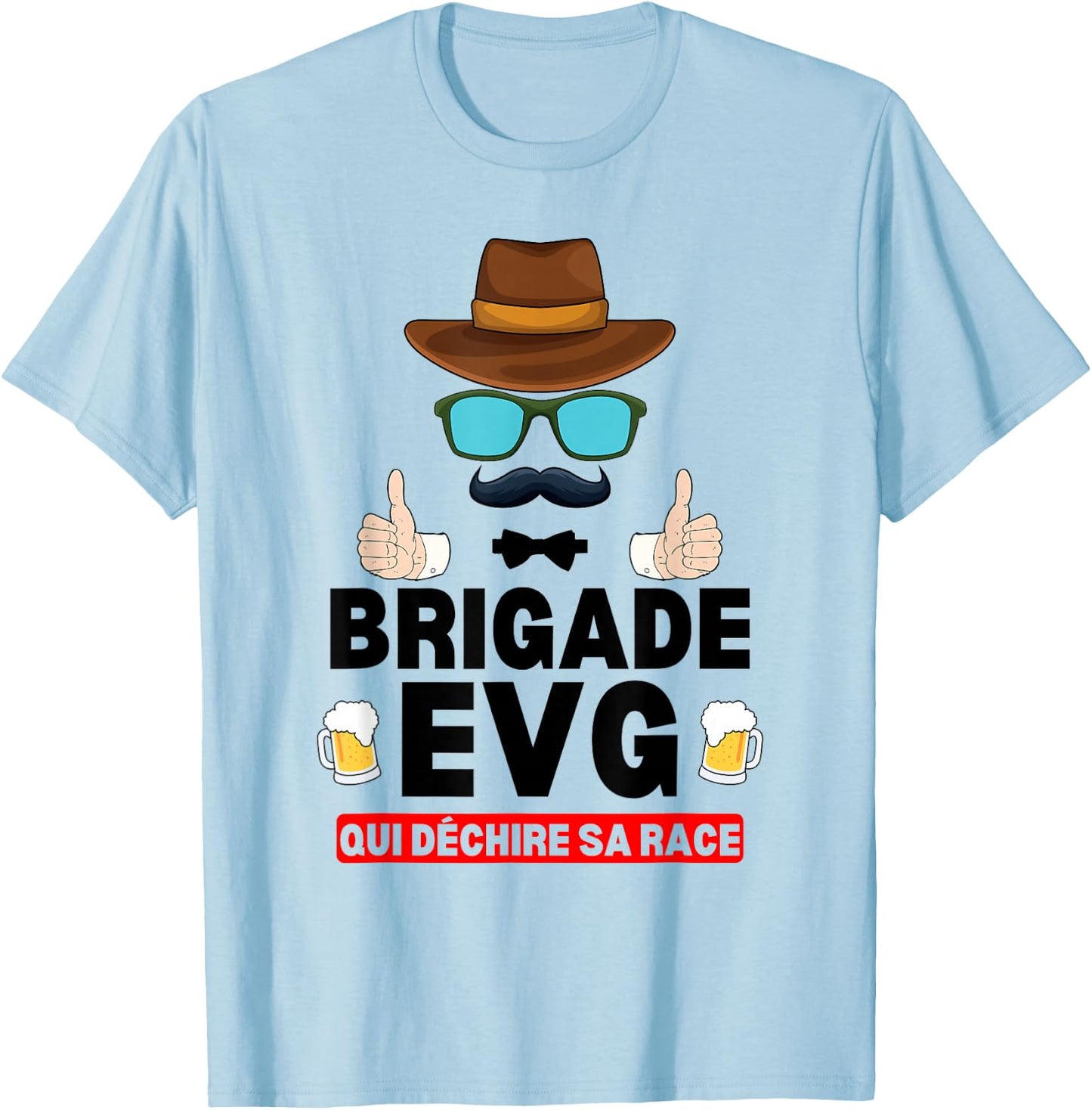 Brigade EVG Who Tears His Race , white, S T-Shirt - T-Shirt | Light Blue