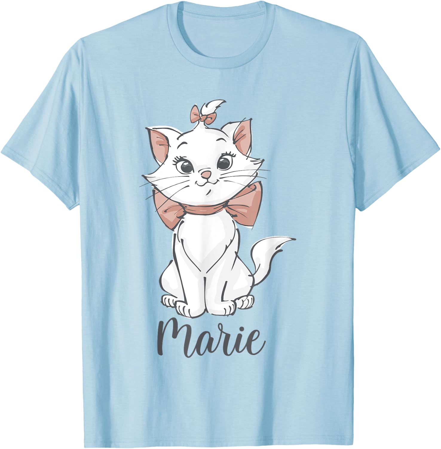 Disney The Aristocats Marie Classic Painting Cute Portrait T-Shirt - T-Shirt | Light Blue