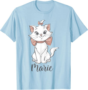 Disney The Aristocats Marie Classic Painting Cute Portrait T-Shirt - T-Shirt | Light Blue