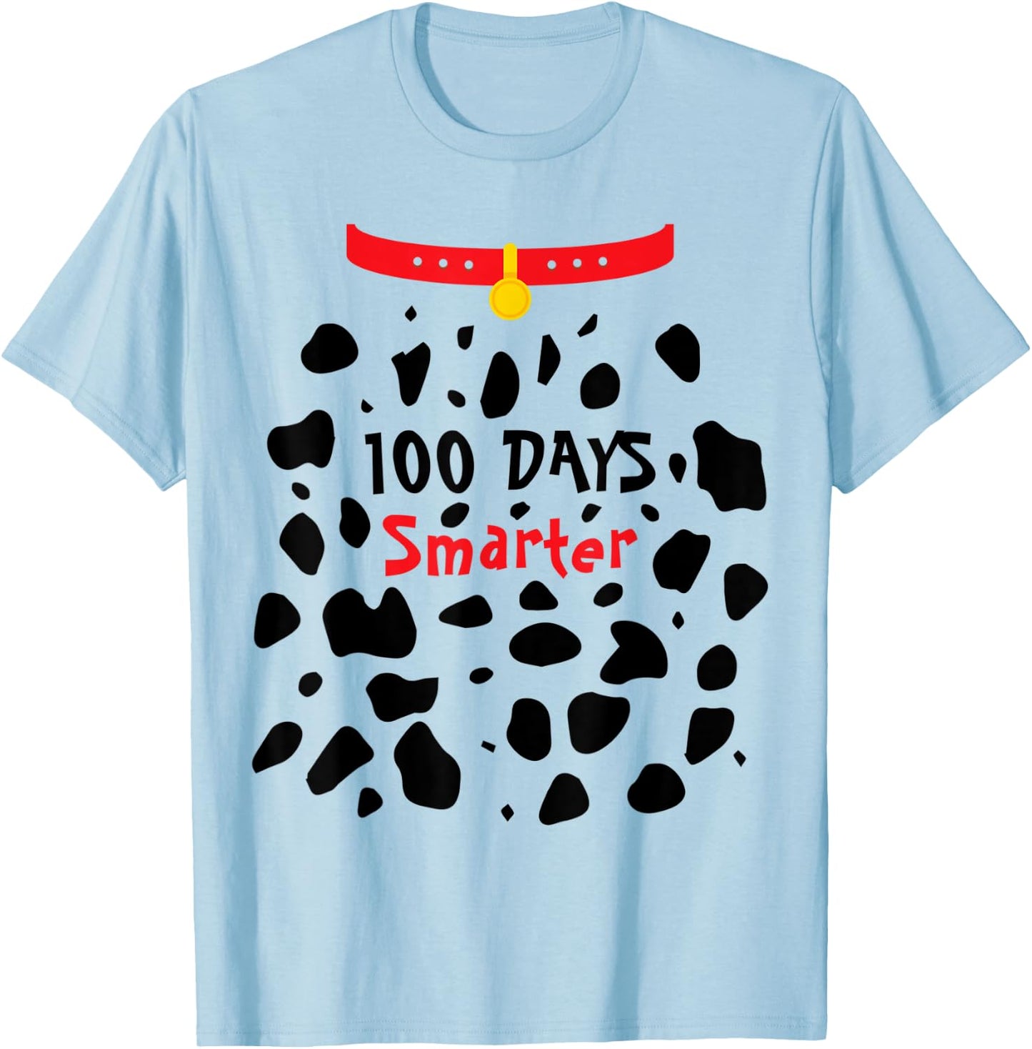 100 Days Smarter Dalmatian Dog Costume Boys Kids 100th Day T-Shirt - T-Shirt | Light Blue