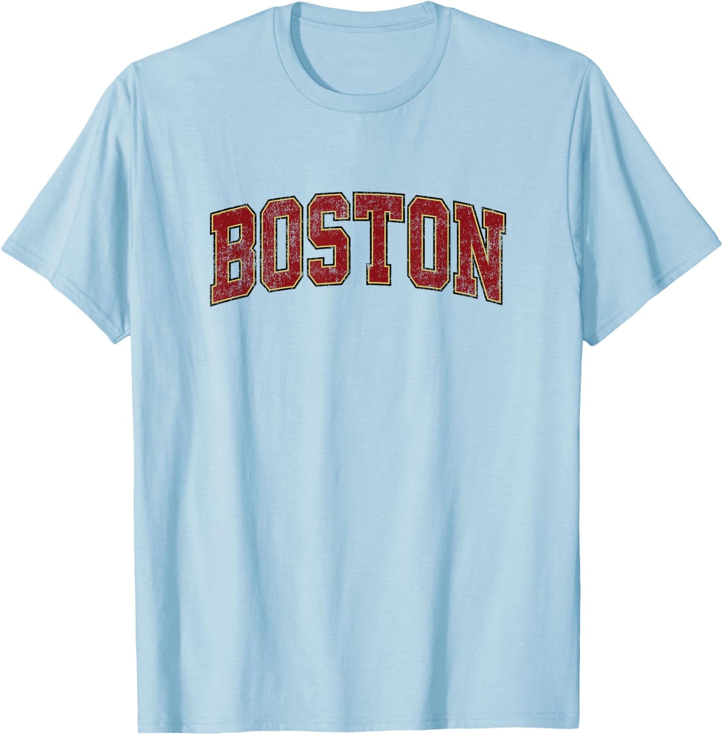 Boston Massachusetts MA Athletisches Sportdesign im Vintage-Stil T-Shirt - T-Shirt | Light Blue