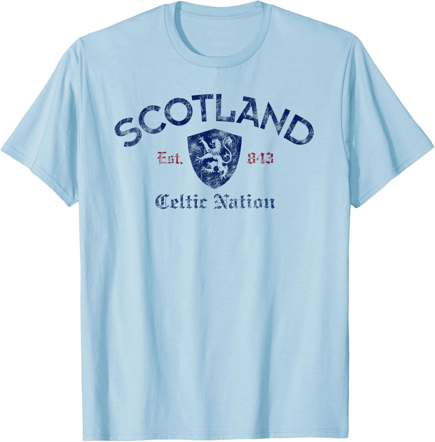 Scotland Celtic Nation Established 843 T-Shirt - T-Shirt | Light Blue