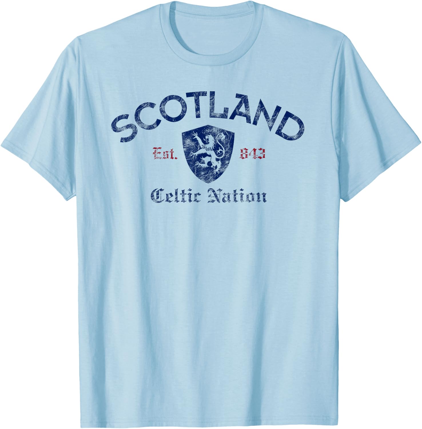Scotland Celtic Nation Established 843 T-Shirt - T-Shirt | Light Blue