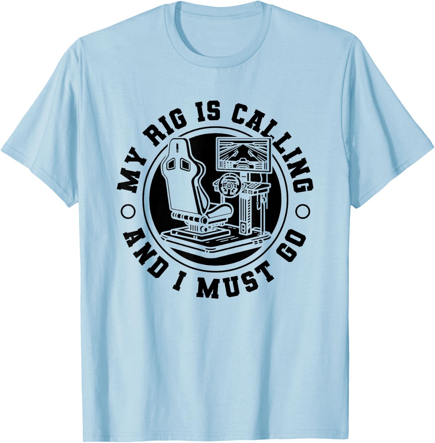 Sim Racer Race - Simulation Car Gaming Sim Racing T-Shirt - T-Shirt | Light Blue