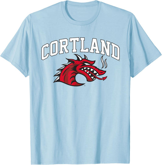 SUNY Cortland Red Dragons Athletics Logo T-Shirt - T-Shirt | Light Blue