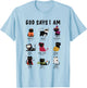 Cute God Says I Am Cat Lover Funny Christian Halloween Kids T-Shirt - T-Shirt | Light Blue